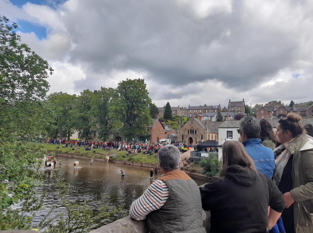 Spectators on St Lawrence’s Bridge, Appleby Horse Fair